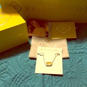 NWT Kendra Scott Elisa Gold Citrine Necklace